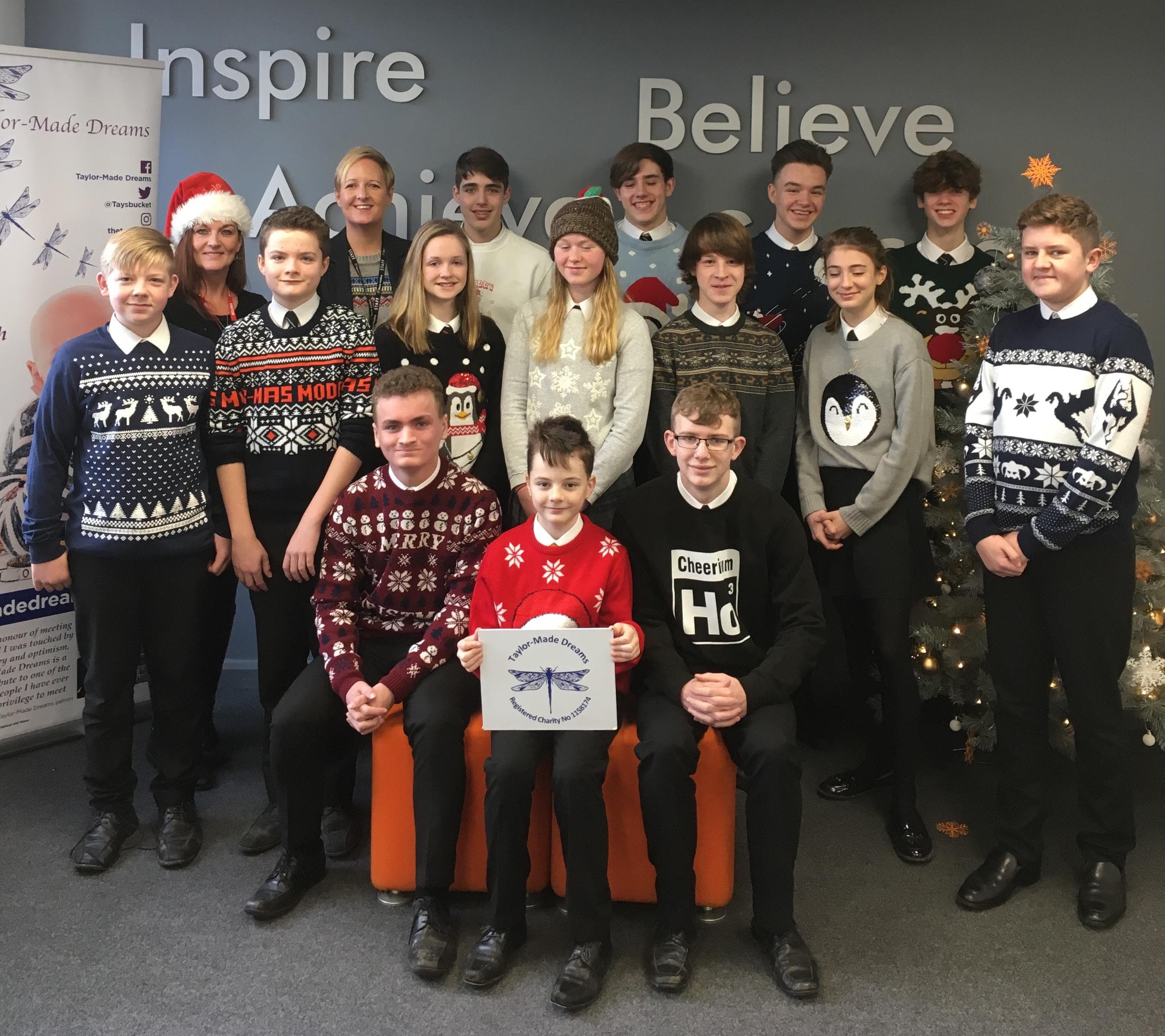 Local school raise funds for crowborough charity taylor made dreams on christmas jumper day